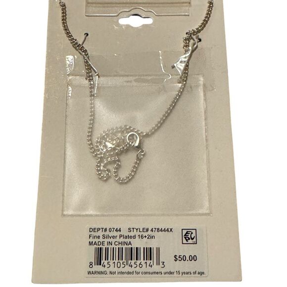 NWT UNWRITTEN Cubic Zirconia Cuban Chain Necklace - Picture 3 of 3